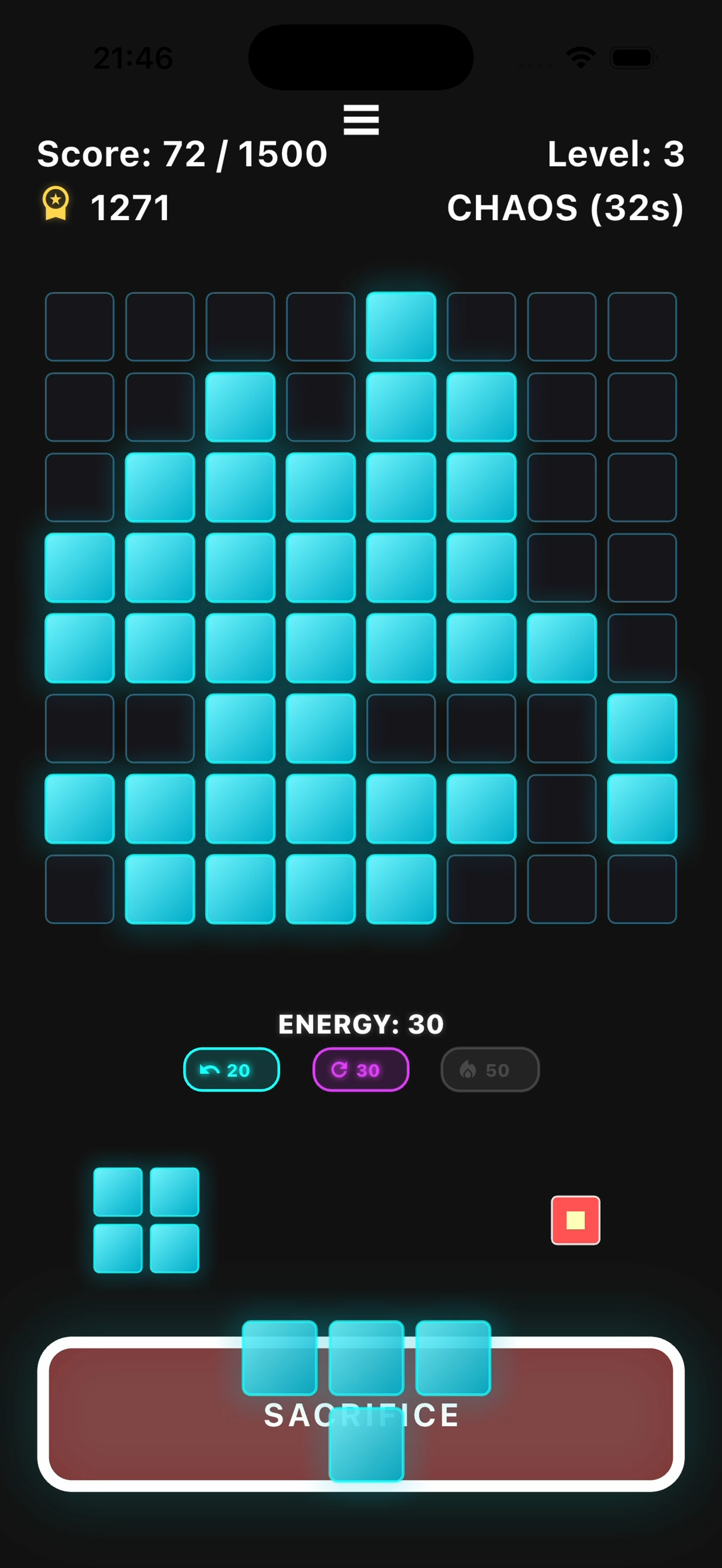 Placeholder screenshot showing the Blockverse sacrifice mechanic